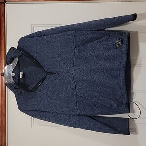 PINK Victoria's Secret Quarter Zip Pullover  Heathered Navy Blue - XS